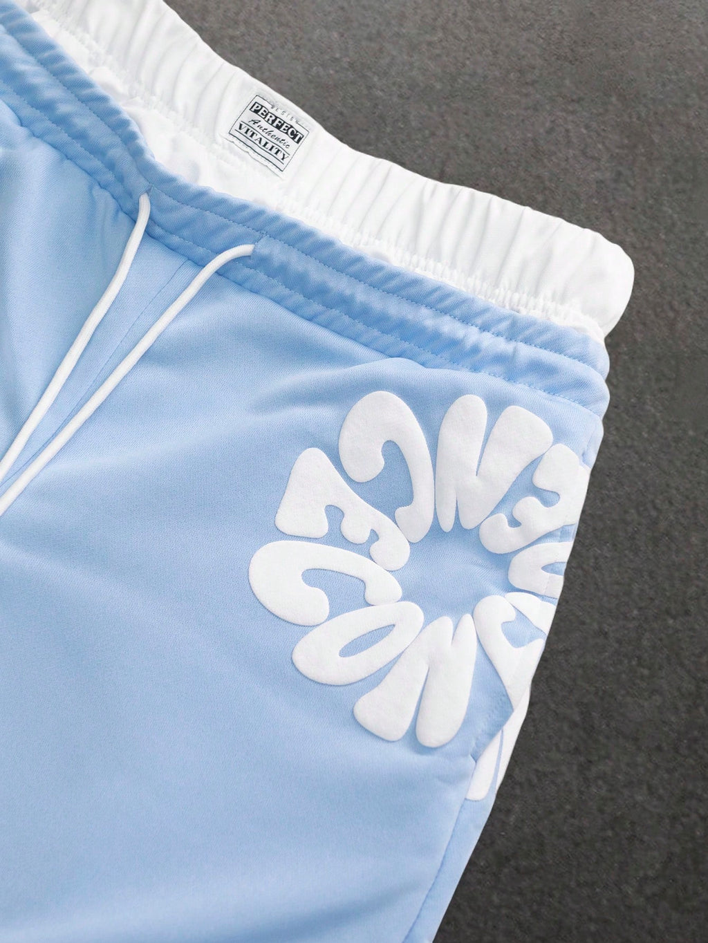 SLATEMANN Men's Casual Letter Print Graphic Shorts
