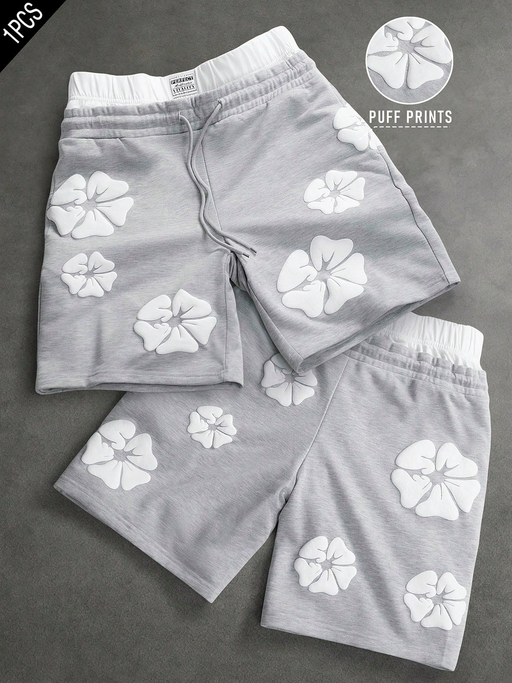 SLATEMANN Men's Casual Letter Print Graphic Shorts