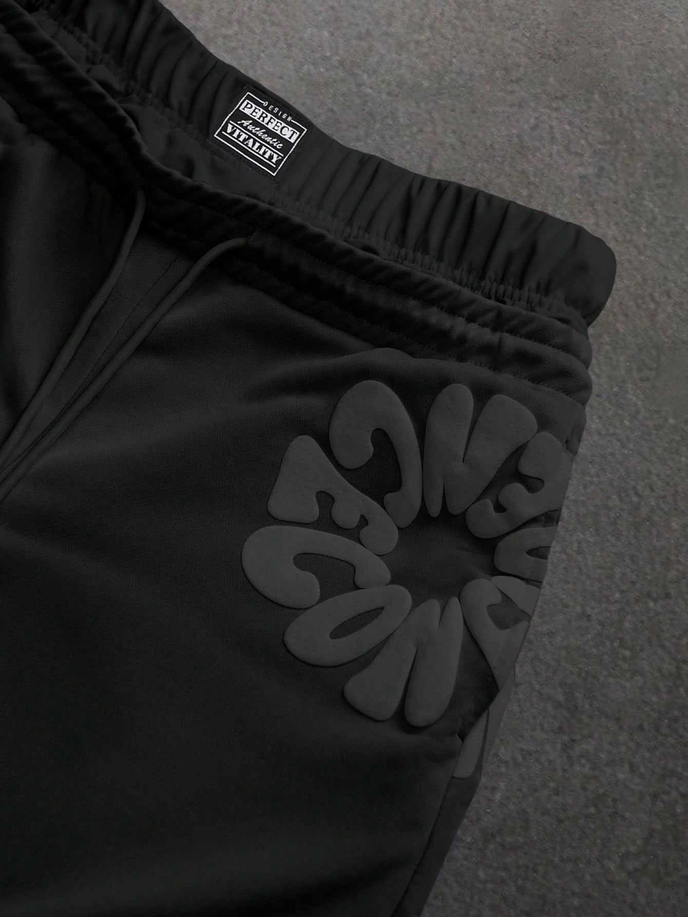 SLATEMANN Men's Casual Letter Print Graphic Shorts